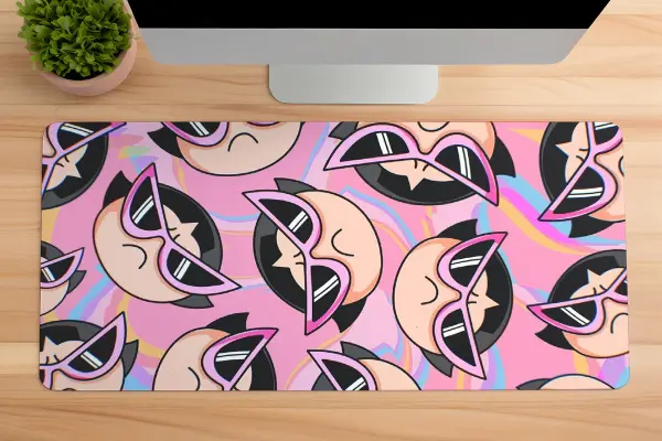 Pink Attitude Gaming oyuncu Mousepad Kaydırmaz Kauçuk Dikişli Kenar 80x30 cm Mousepad