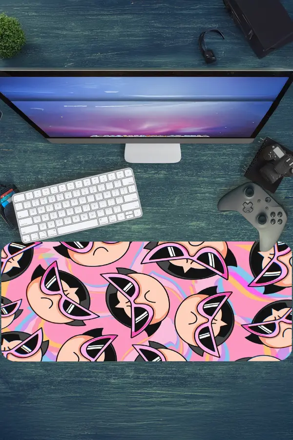 Pink Attitude Gaming oyuncu Mousepad Kaydırmaz Kauçuk Dikişli Kenar 80x30 cm Mousepad