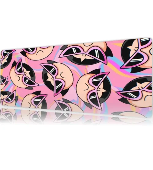 Pink Attitude Gaming oyuncu Mousepad Kaydırmaz Kauçuk Dikişli Kenar 80x30 cm Mousepad