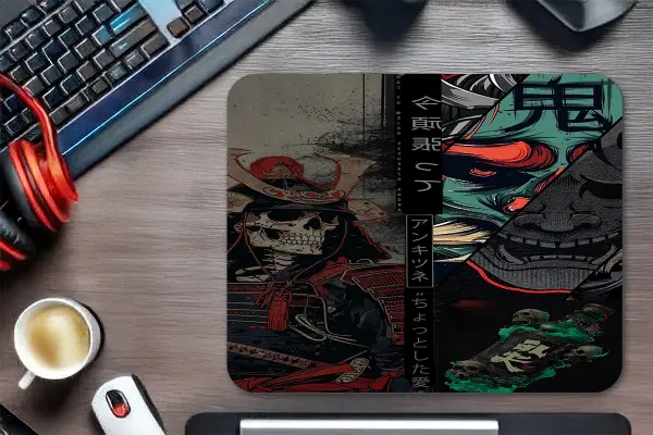 Oni no Noroi Gaming oyuncu Mouse pad Kaydırmaz Kauçuk Dikişli Kenar 40x30 cm