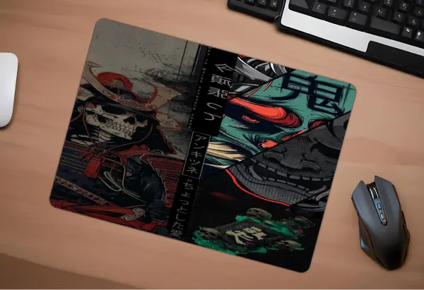 Oni no Noroi Gaming oyuncu Mouse pad Kaydırmaz Kauçuk Dikişli Kenar 40x30 cm