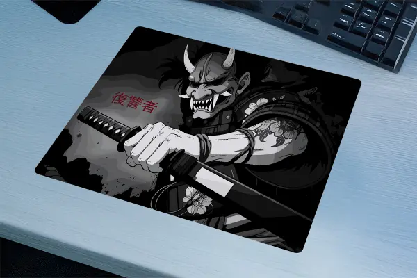 Silent Slash Gaming oyuncu Mouse pad Kaydırmaz Kauçuk Dikişli Kenar 480X400X4 Mm