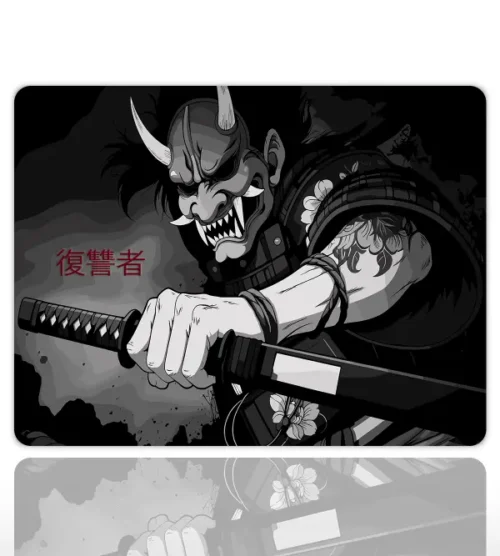 Silent Slash Gaming oyuncu Mouse pad Kaydırmaz Kauçuk Dikişli Kenar 480X400X4 Mm