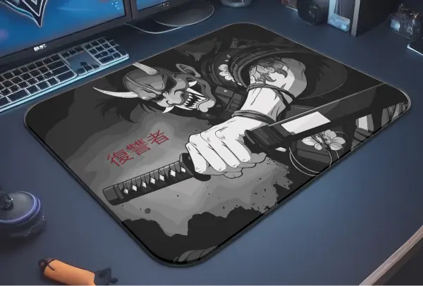 Silent Slash Gaming oyuncu Mouse pad Kaydırmaz Kauçuk Dikişli Kenar 480X400X4 Mm