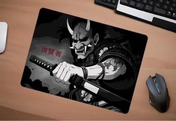 Silent Slash Gaming oyuncu Mouse pad Kaydırmaz Kauçuk Dikişli Kenar 480X400X4 Mm