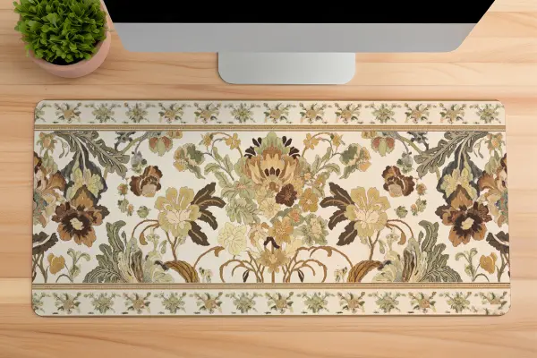 Halı Desenleri Golden Heritage Gaming oyuncu Mousepad Kaydırmaz Kauçuk Dikişli Kenar 80x30 cm Mousepad