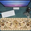 Halı Desenleri Golden Heritage Gaming oyuncu Mousepad Kaydırmaz Kauçuk Dikişli Kenar 80x30 cm Mousepad