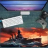 Wavebreaker Gaming oyuncu Mousepad Kaydırmaz Kauçuk Dikişli Kenar 80x30 cm Mousepad