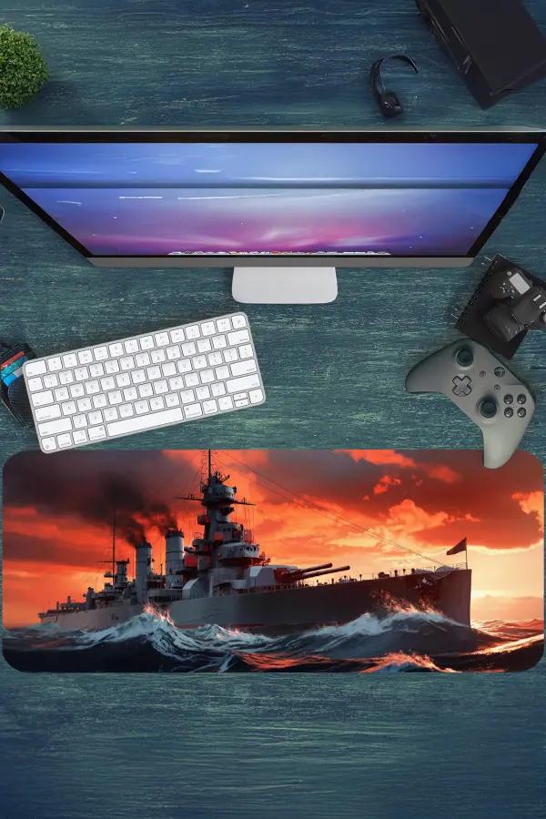 Wavebreaker Gaming oyuncu Mousepad Kaydırmaz Kauçuk Dikişli Kenar 80x30 cm Mousepad