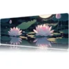 etsy162dikdortgen5 Moon Lotus Gaming oyuncu Mousepad Kaydırmaz Kauçuk Dikişli Kenar 80X30 cm Mousepad
