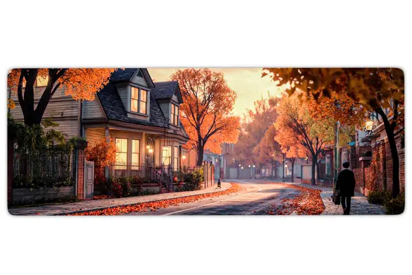 Autumn Whispers  Gaming oyuncu Mousepad Kaydırmaz Kauçuk Dikişli Kenar 80x30 cm Mousepad