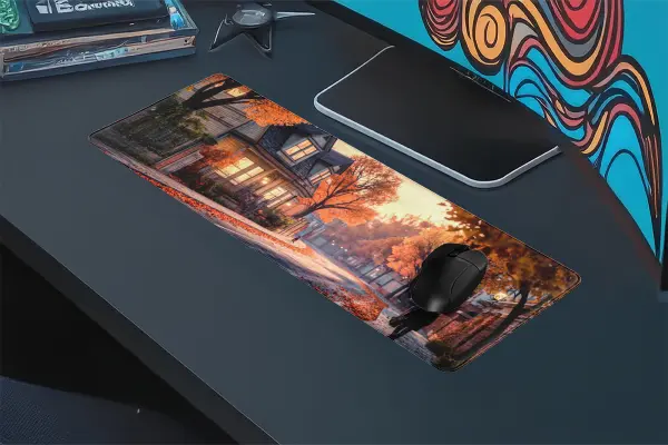 Autumn Whispers  Gaming oyuncu Mousepad Kaydırmaz Kauçuk Dikişli Kenar 80x30 cm Mousepad