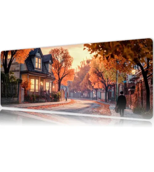 etsy164dikdortgen5 Autumn Whispers Gaming oyuncu Mousepad Kaydırmaz Kauçuk Dikişli Kenar 80x30 cm Mousepad