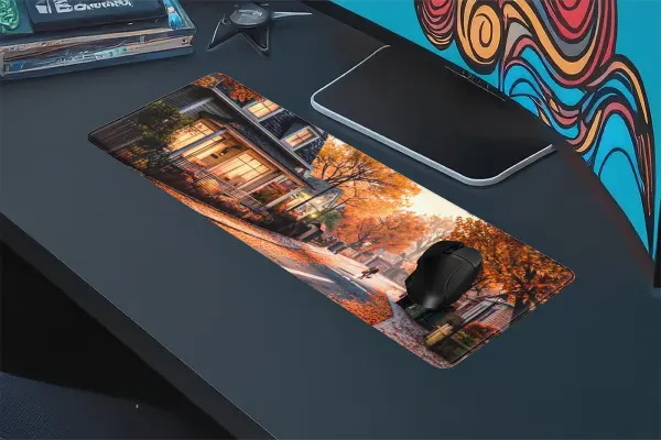 Amber Haven Gaming oyuncu Mousepad Kaydırmaz Kauçuk Dikişli Kenar 70x30 cm Mousepad