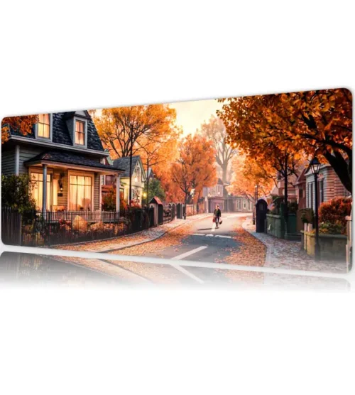 Amber Haven Gaming oyuncu Mousepad Kaydırmaz Kauçuk Dikişli Kenar 80x30 cm Mousepad