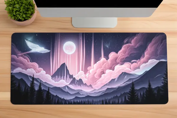 etsy166dikdortgen1 Celestial Dawn Gaming oyuncu Mousepad Kaydırmaz Kauçuk Dikişli Kenar 80X30 cm Mousepad