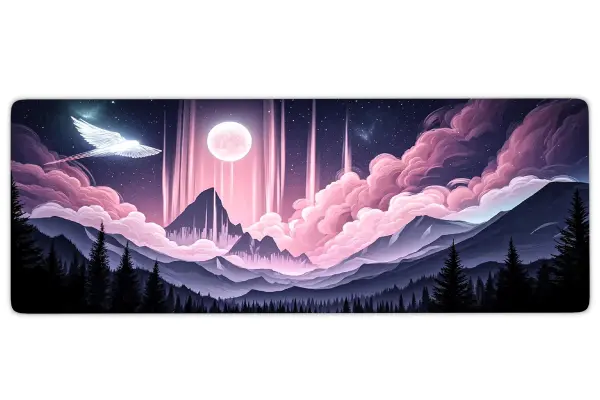 etsy166dikdortgen3 Celestial Dawn Gaming oyuncu Mousepad Kaydırmaz Kauçuk Dikişli Kenar 80X30 cm Mousepad