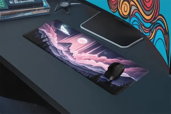 etsy166dikdortgen4 Celestial Dawn Gaming oyuncu Mousepad Kaydırmaz Kauçuk Dikişli Kenar 80X30 cm Mousepad