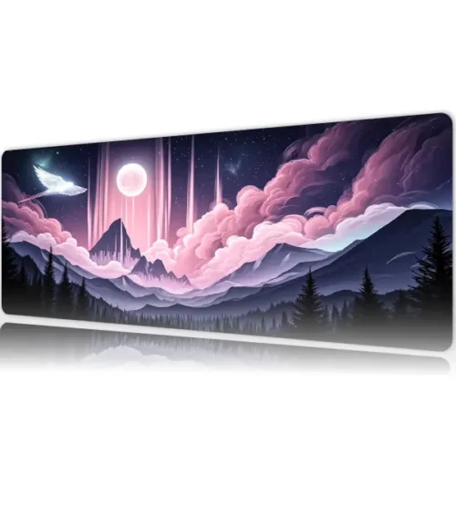 etsy166dikdortgen5 Celestial Dawn Gaming oyuncu Mousepad Kaydırmaz Kauçuk Dikişli Kenar 80X30 cm Mousepad