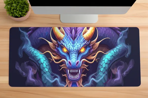 etsy168dikdortgen1 Azure Dragon Gaming oyuncu Mousepad Kaydırmaz Kauçuk Dikişli Kenar 80x30 cm Mousepad