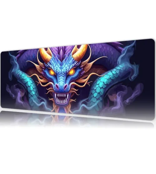 etsy168dikdortgen5 Azure Dragon Gaming oyuncu Mousepad Kaydırmaz Kauçuk Dikişli Kenar 80x30 cm Mousepad