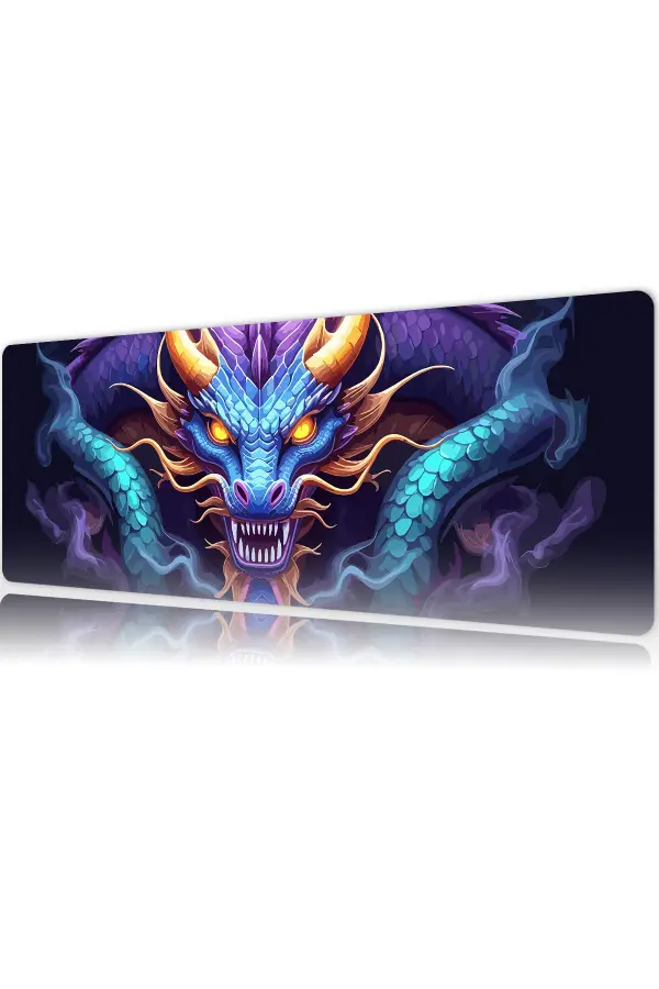 etsy168dikdortgen5 Azure Dragon Gaming oyuncu Mousepad Kaydırmaz Kauçuk Dikişli Kenar 80x30 cm Mousepad