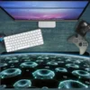 Neural Horizon  Gaming oyuncu Mousepad Kaydırmaz Kauçuk Dikişli Kenar 80x30 cm Mousepad