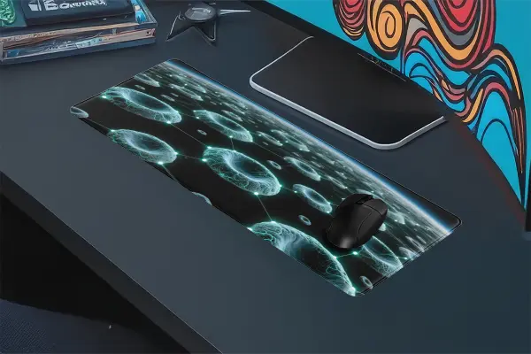 Neural Horizon  Gaming oyuncu Mousepad Kaydırmaz Kauçuk Dikişli Kenar 80x30 cm Mousepad