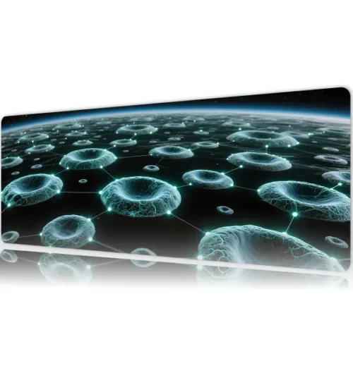 etsy170dikdortgen5 Neural Horizon Gaming oyuncu Mousepad Kaydırmaz Kauçuk Dikişli Kenar 80x30 cm Mousepad