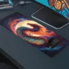 Solar Serpent  Gaming oyuncu Mousepad Kaydırmaz Kauçuk Dikişli Kenar 80x30 cm Mousepad