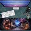 etsy173dikdortgen2 Enchanted Library Gateway Gaming oyuncu Mousepad Kaydırmaz Kauçuk Dikişli Kenar 80x30 cm Mousepad