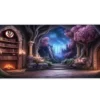 etsy173dikdortgen3 Enchanted Library Gateway Gaming oyuncu Mousepad Kaydırmaz Kauçuk Dikişli Kenar 80x30 cm Mousepad