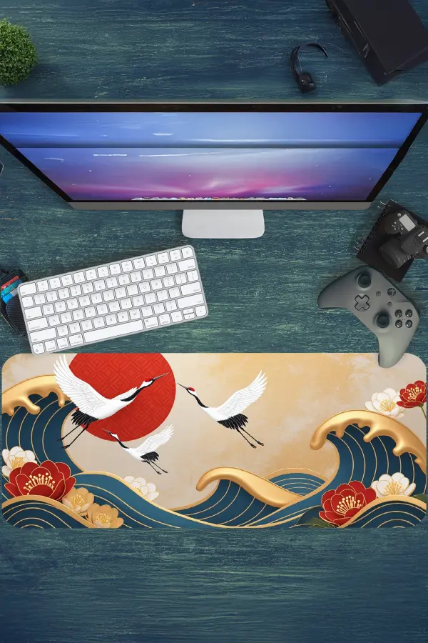 Sakura Tide Gaming oyuncu Mousepad Kaydırmaz Kauçuk Dikişli Kenar 70x30 cm Mousepad