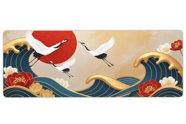 Sakura Tide Gaming oyuncu Mousepad Kaydırmaz Kauçuk Dikişli Kenar 70x30 cm Mousepad