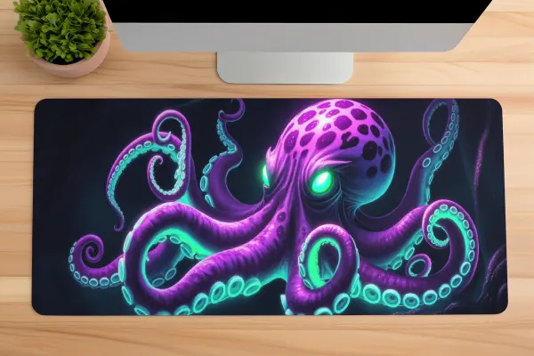 Neon Leviathan Gaming oyuncu Mousepad Kaydırmaz Kauçuk Dikişli Kenar 80x30 cm Mousepad
