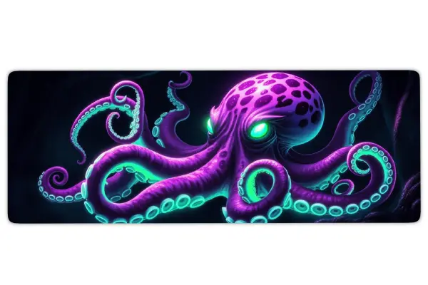 Neon Leviathan Gaming oyuncu Mousepad Kaydırmaz Kauçuk Dikişli Kenar 80x30 cm Mousepad