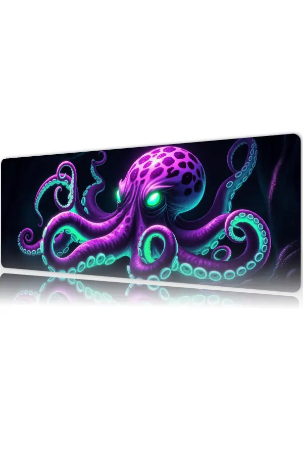 Neon Leviathan Gaming oyuncu Mousepad Kaydırmaz Kauçuk Dikişli Kenar 80x30 cm Mousepad