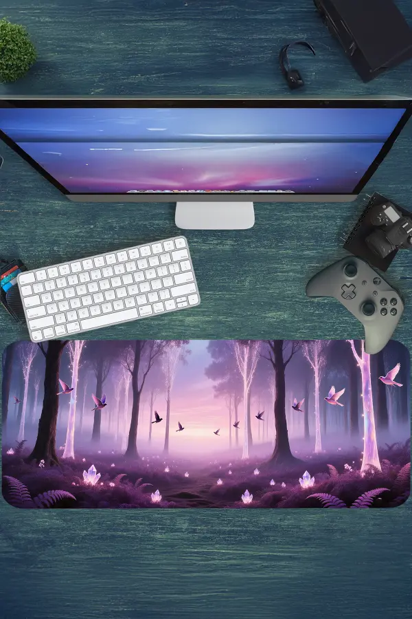 etsy177dikdortgen2 Enchanted Dawn Gaming oyuncu Mousepad Kaydırmaz Kauçuk Dikişli Kenar 80x30 cm Mousepad