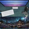Starlit Academy Gaming oyuncu Mousepad Kaydırmaz Kauçuk Dikişli Kenar 80x30 cm Mousepad