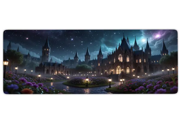 Starlit Academy Gaming oyuncu Mousepad Kaydırmaz Kauçuk Dikişli Kenar 80x30 cm Mousepad