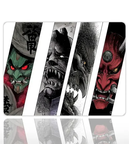 The Four Demon Lords Gaming oyuncu Mouse pad Kaydırmaz Kauçuk Dikişli Kenar 480X400X4 Mm