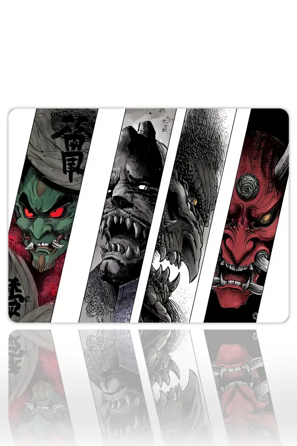 The Four Demon Lords Gaming oyuncu Mouse pad Kaydırmaz Kauçuk Dikişli Kenar 480X400X4 Mm