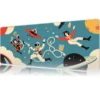 Retro Space Crew Gaming oyuncu Mousepad Kaydırmaz Kauçuk Dikişli Kenar 90x40 cm Mousepad