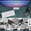 White Phantom Gaming oyuncu Mousepad Kaydırmaz Kauçuk Dikişli Kenar 70x30 cm Mousepad