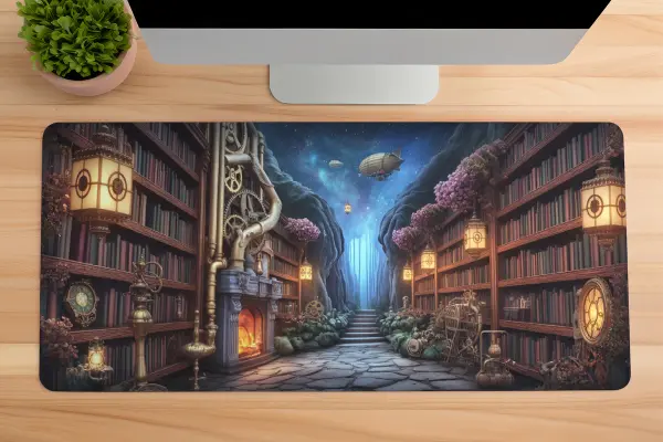 Arcane Academy  Gaming oyuncu Mousepad Kaydırmaz Kauçuk Dikişli Kenar 70x30 cm Mousepad