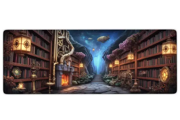 Arcane Academy  Gaming oyuncu Mousepad Kaydırmaz Kauçuk Dikişli Kenar 70x30 cm Mousepad