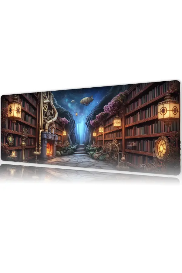 Arcane Academy  Gaming oyuncu Mousepad Kaydırmaz Kauçuk Dikişli Kenar 70x30 cm Mousepad