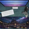 Celestial Castle Gaming oyuncu Mousepad Kaydırmaz Kauçuk Dikişli Kenar 70x30 cm Mousepad