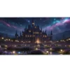 Celestial Castle Gaming oyuncu Mousepad Kaydırmaz Kauçuk Dikişli Kenar 70x30 cm Mousepad