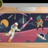 etsy188dikdortgen1 Cosmic Laser Battle Gaming oyuncu Mousepad Kaydırmaz Kauçuk Dikişli Kenar 80x30 cm Mousepad
